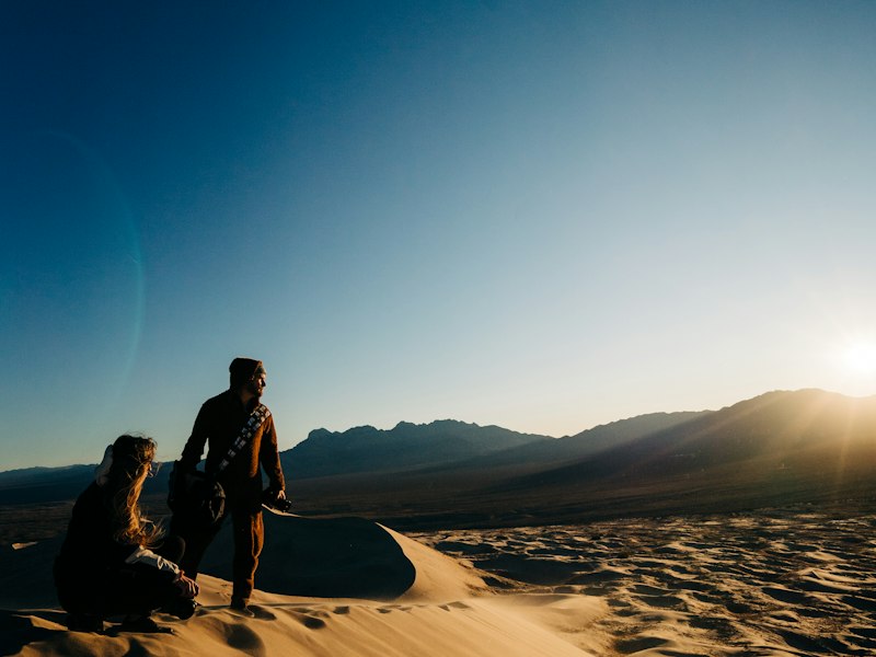van camping Mojave National Preserve — camper van trip from San Diego